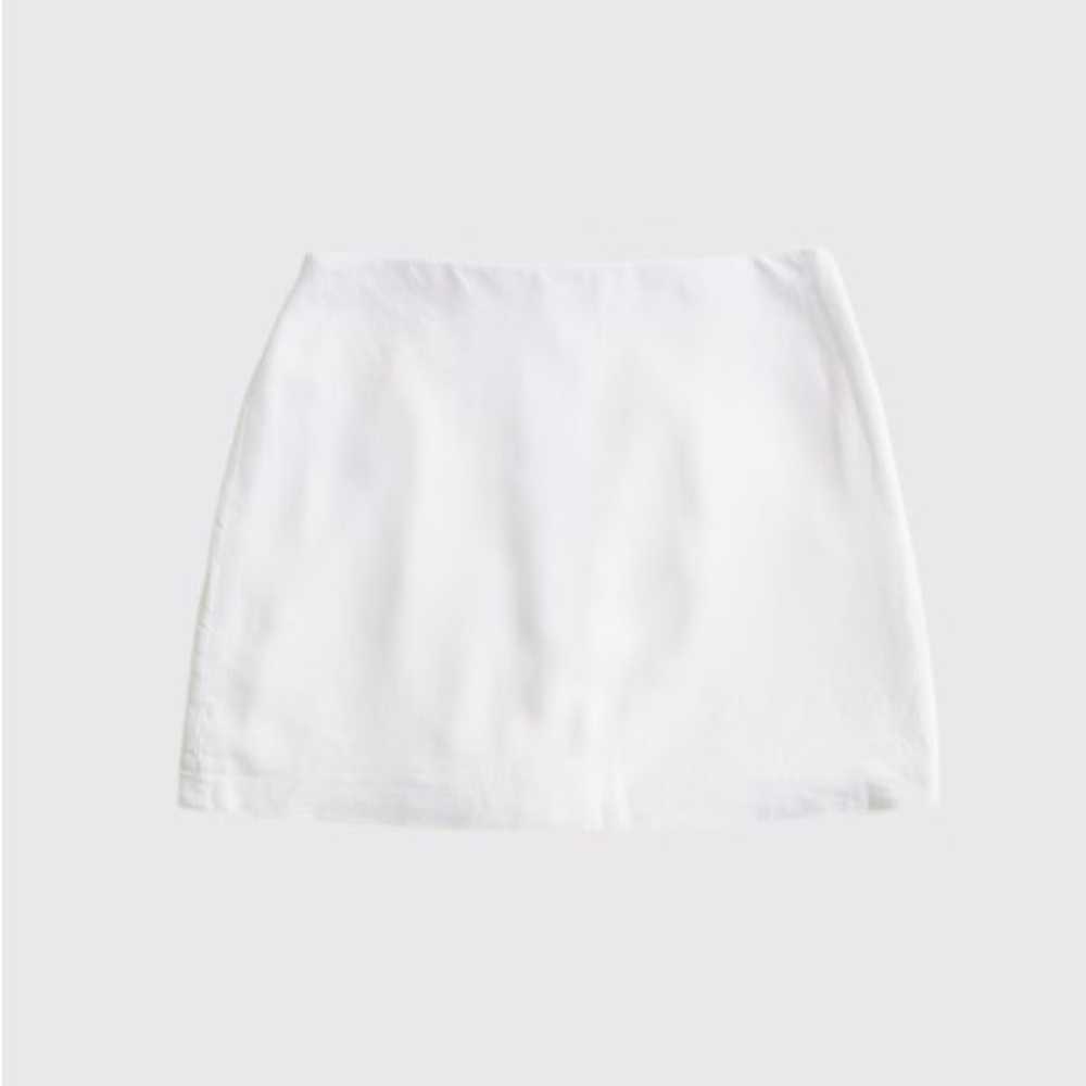 Abercrombie Scarlett linen mini skort white size small